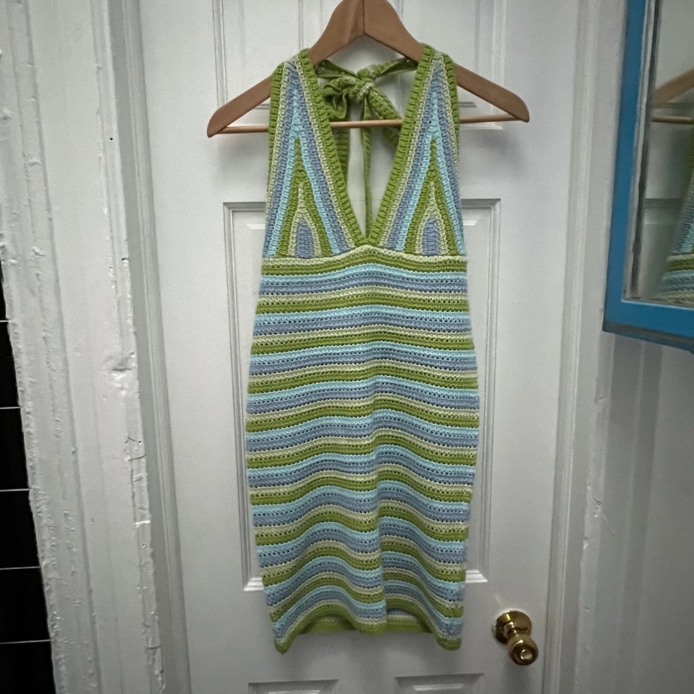 PEPPERMAYO Crochet Knit Dress